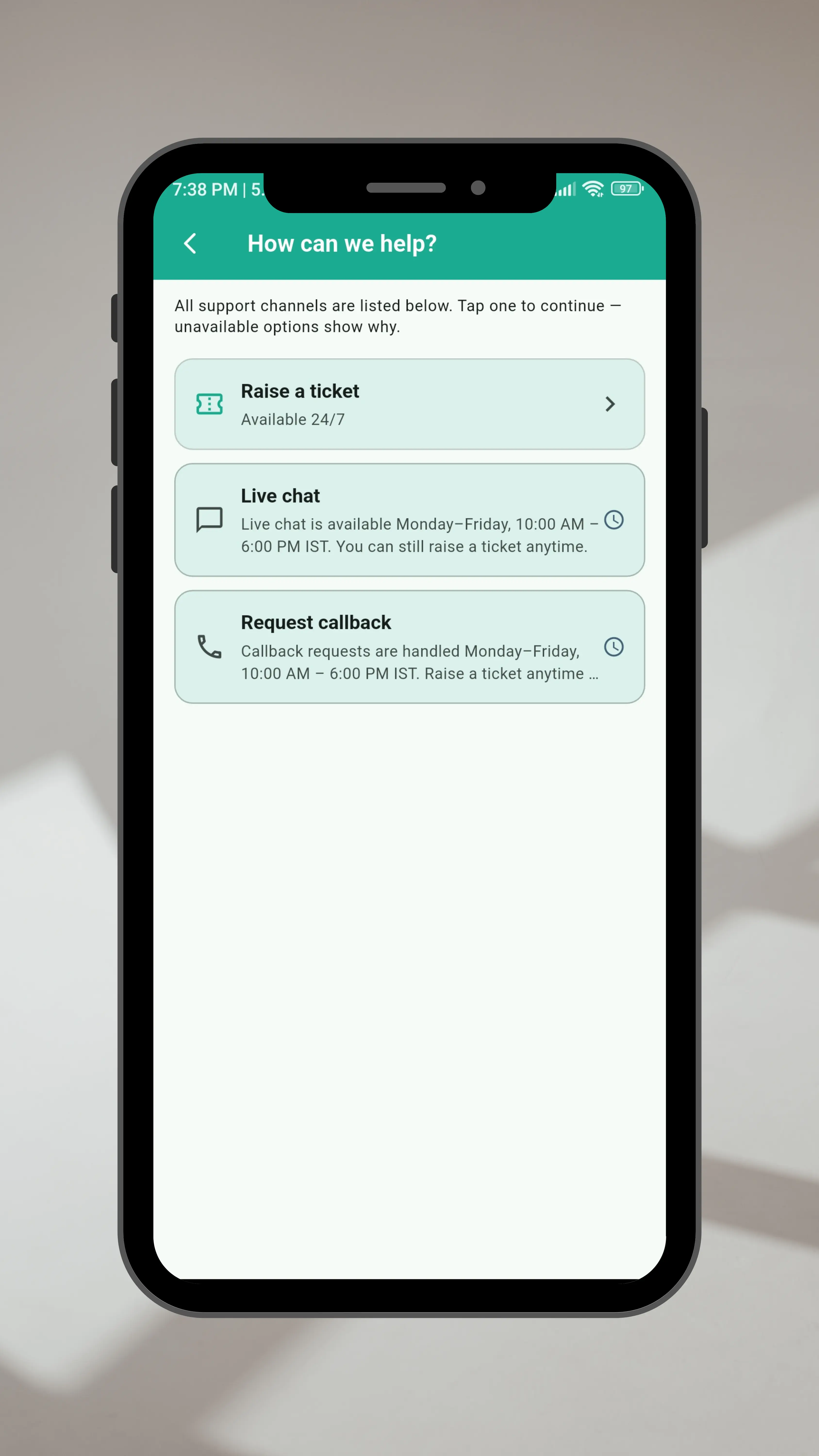 Callback scheduling